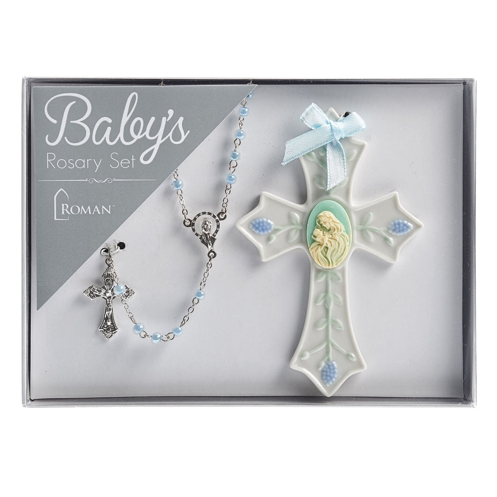 Boy Rosary and Cross 2pc set