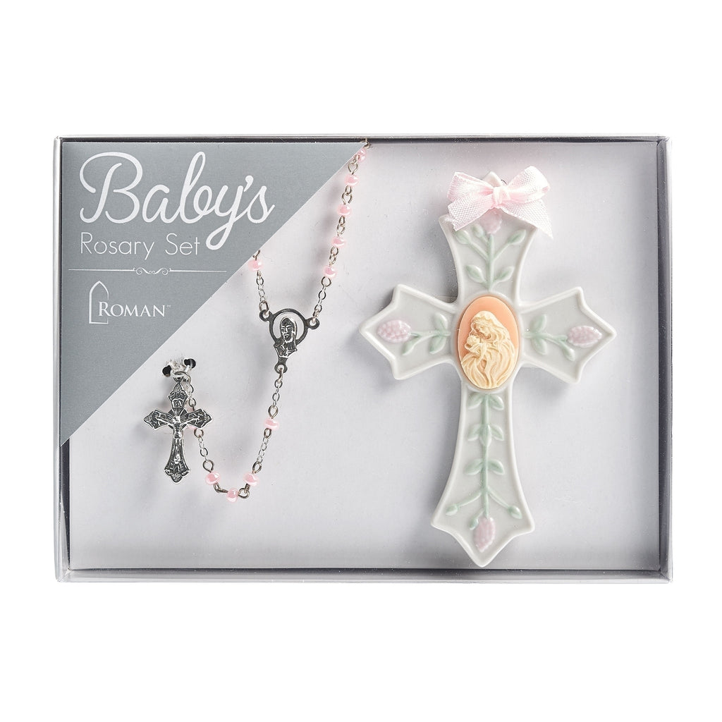 Girl Rosary and Cross 2pc set
