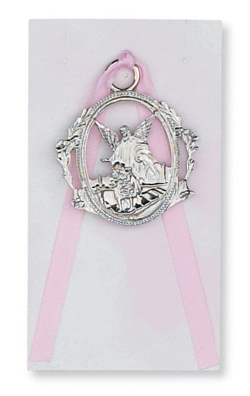 Cradle Medal - Guardian Angel Cradle Medal for Girl