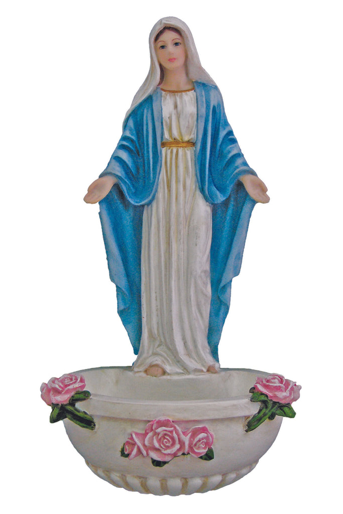 Our Lady of Grace Holy Water Font 7.5"