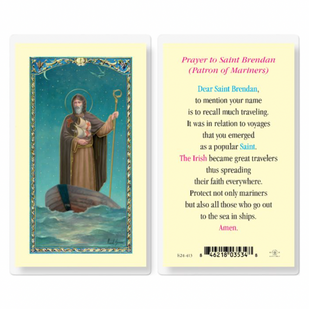 Brendan - Saint Brendan Holy Card