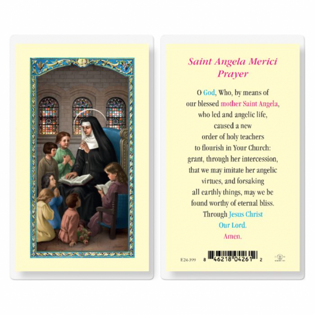 Angela - Saint Angela Merici Holy Card