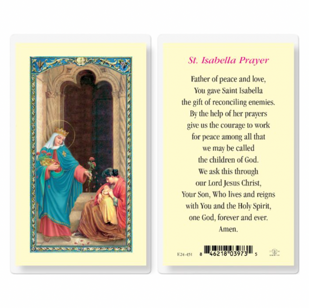 Isabella - Saint Isabella Holy Card
