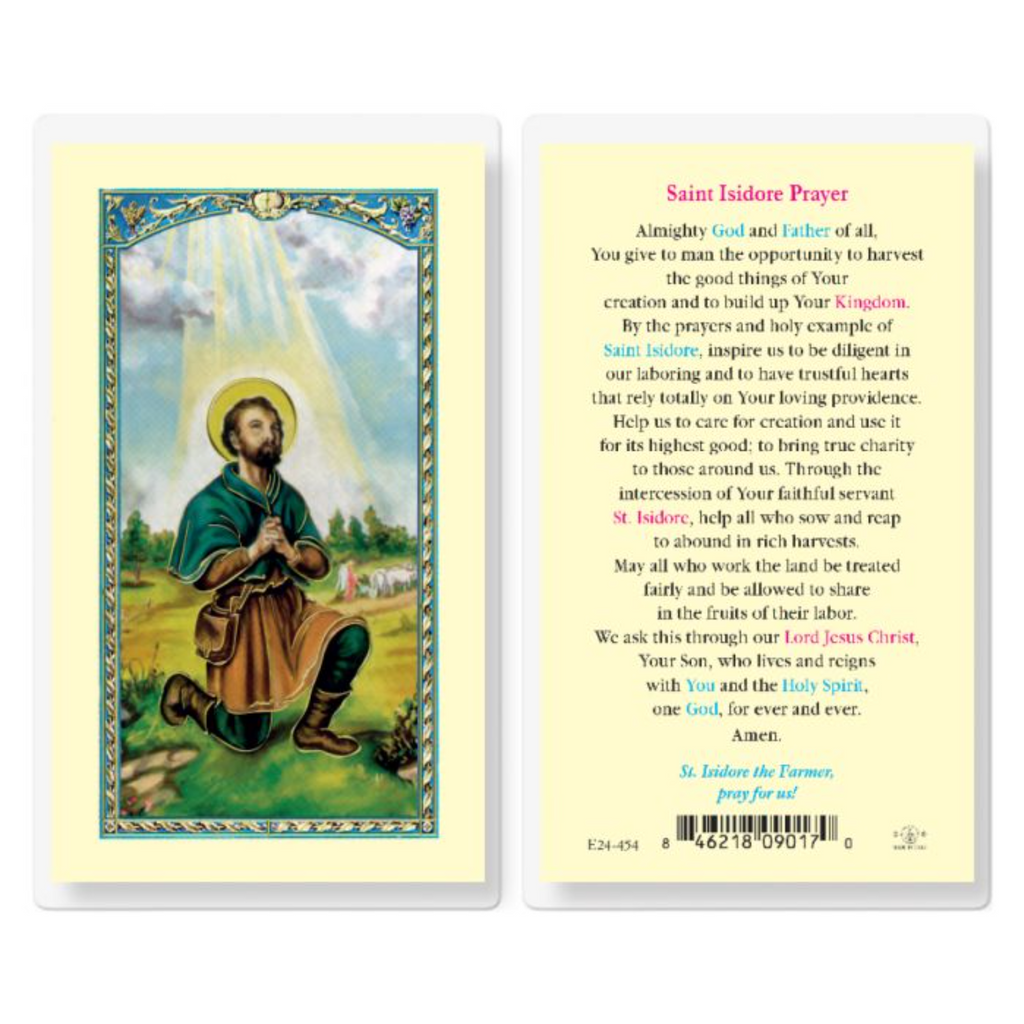 Isidore - Saint Isidore Holy Card