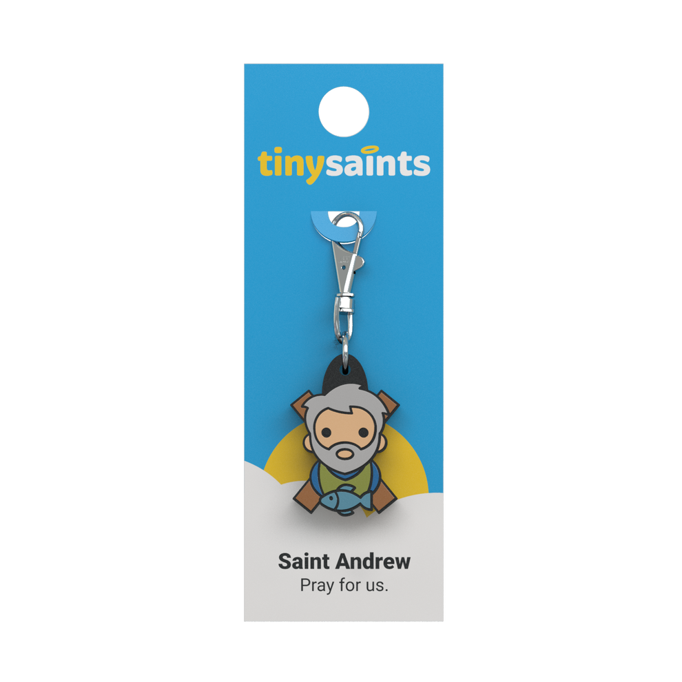 Tiny Saints - St. Andrew Zipper Pull
