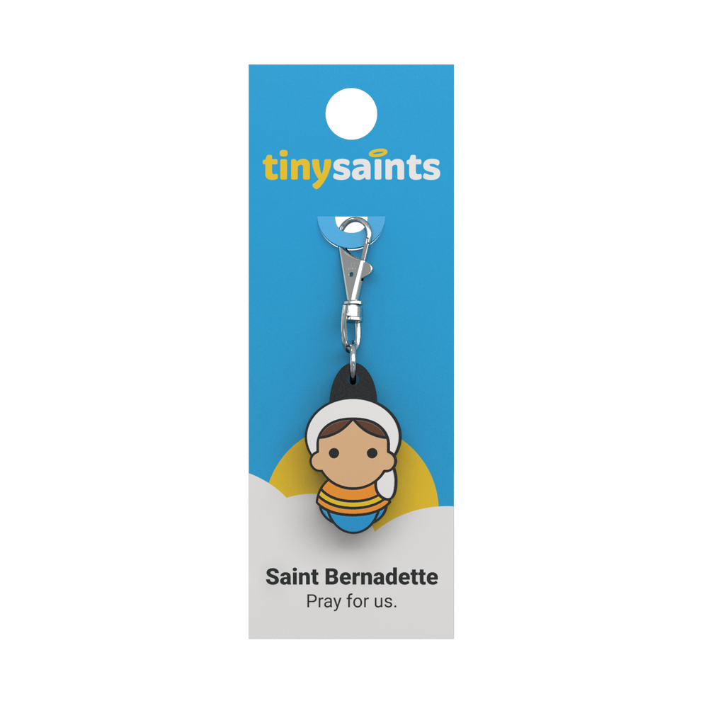 Tiny Saints - St. Bernadette Zipper Pull