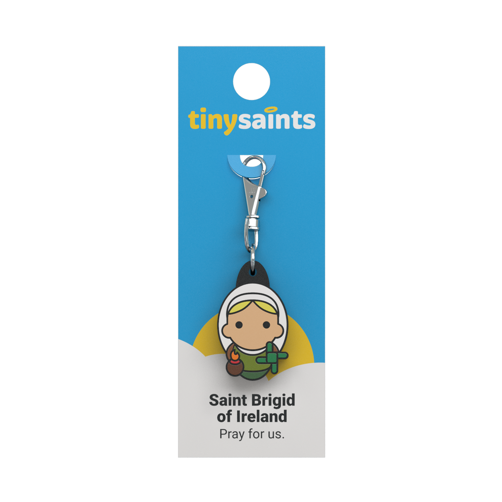 Tiny Saints - St. Brigid Zipper Pull