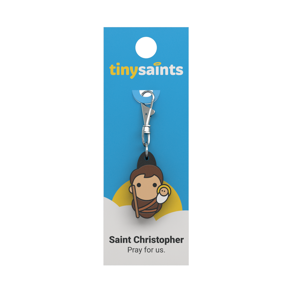 Tiny Saints - St. Christopher Zipper Pull