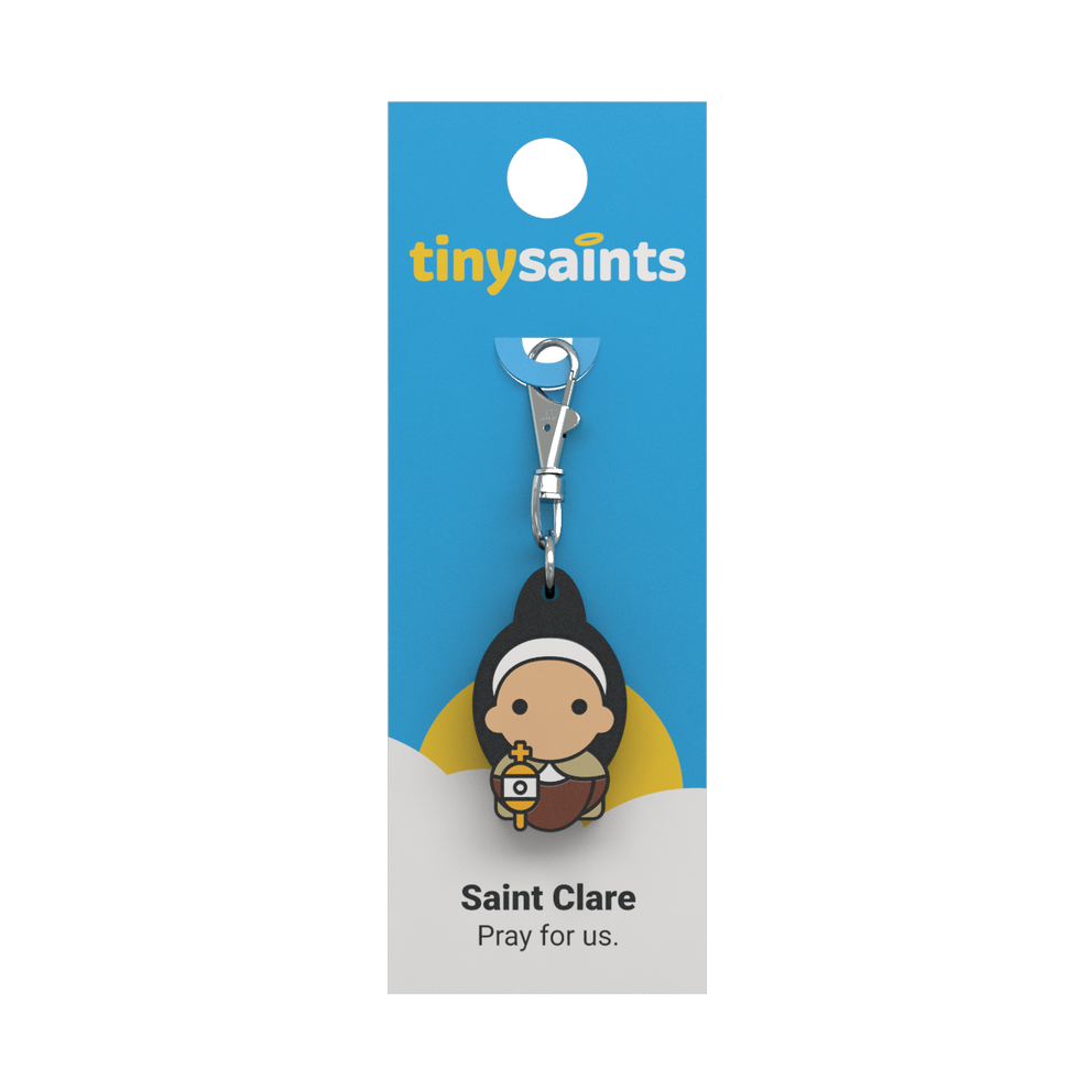 Tiny Saints - St. Clare Zipper Pull