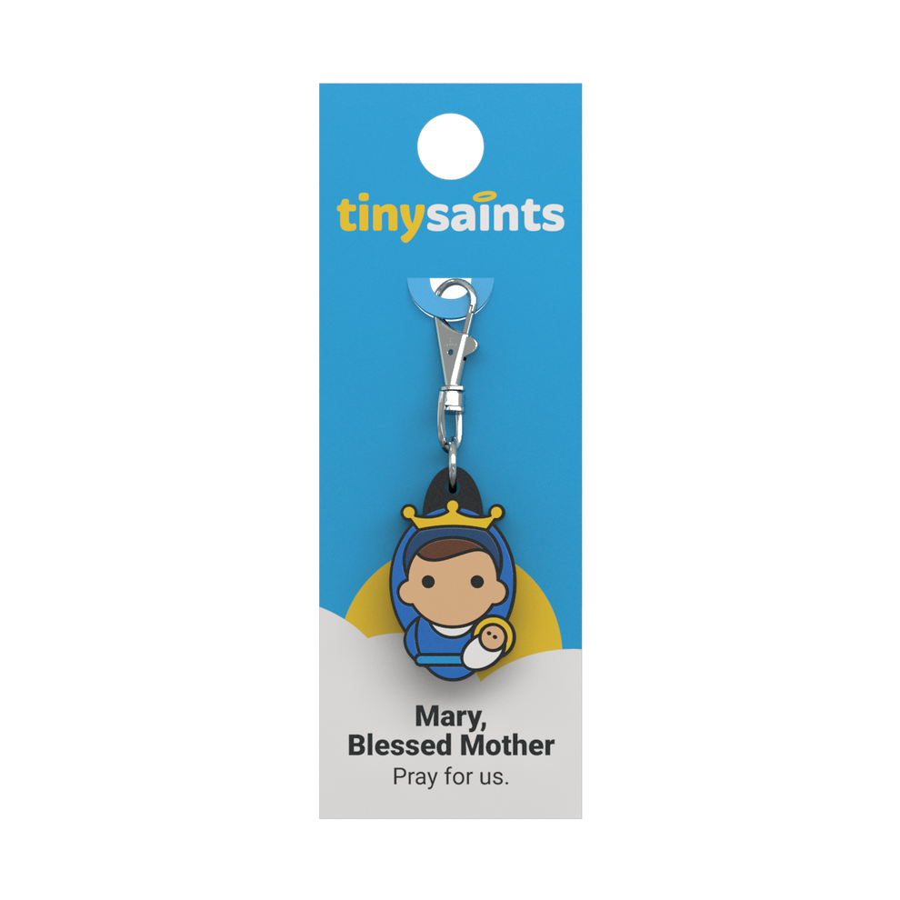Tiny Saints - Mary, Blessed Mother Zipper Pull