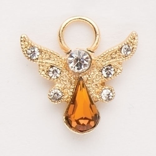 Birthstone November Crystal Angel Pin 1"H