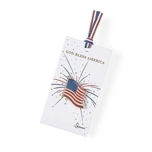American Flag Pin 1"H
