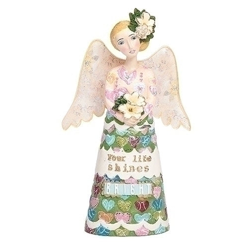 Shine Bright Angel Ornament 5.25"H
