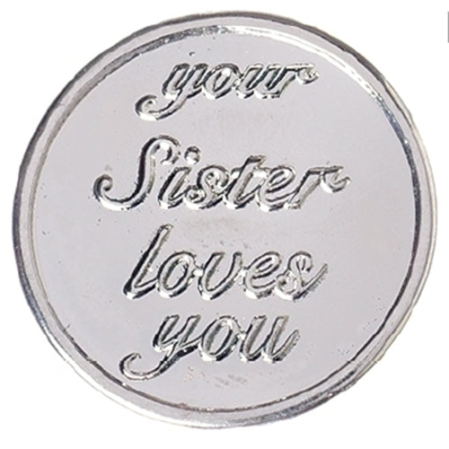 Sister Love Token 1.25"H