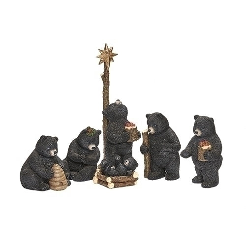 Bear Nativity 9.5"H 6pc set