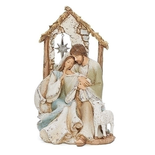 Holy Family with Star in Window 9.25"H