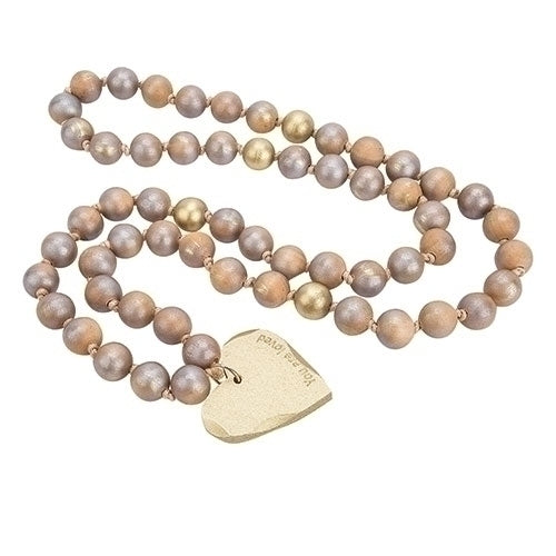 Blessing Beads with Heart 38"L