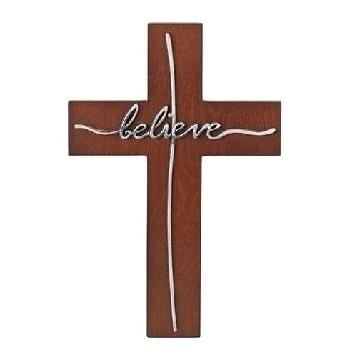 Believe Word Cross 12.75"H