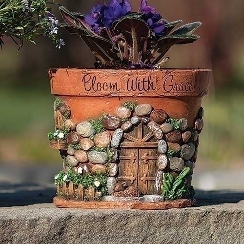 Bloom with Grace Planter 5"H