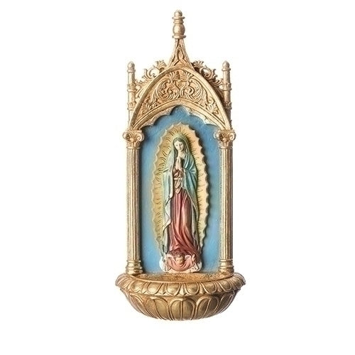 Our Lady of Guadalupe Holy Water Font 11.5"H