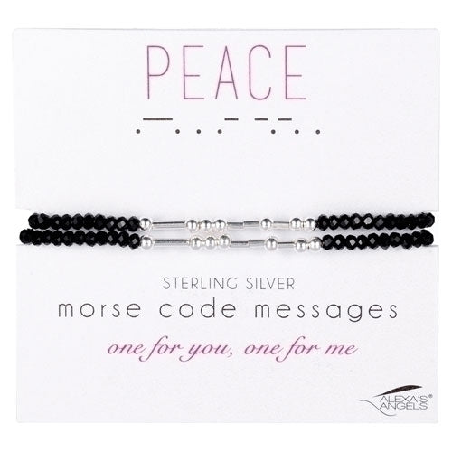 Morse Code Bracelet Peace 6"L