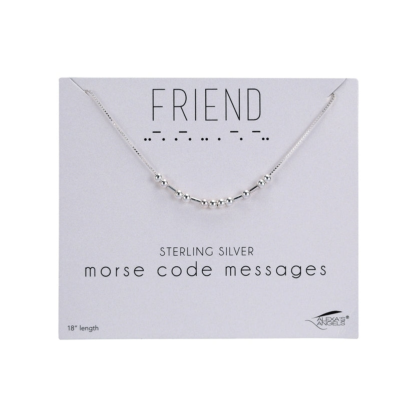 Morse Code Necklace Friend 18"L