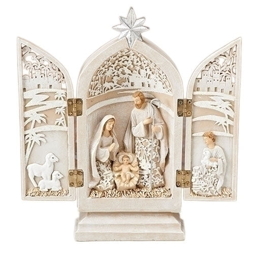 Triptych Holy Family 8.5"H