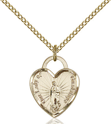 Our Lady of Guadalupe Necklace Gold Filled