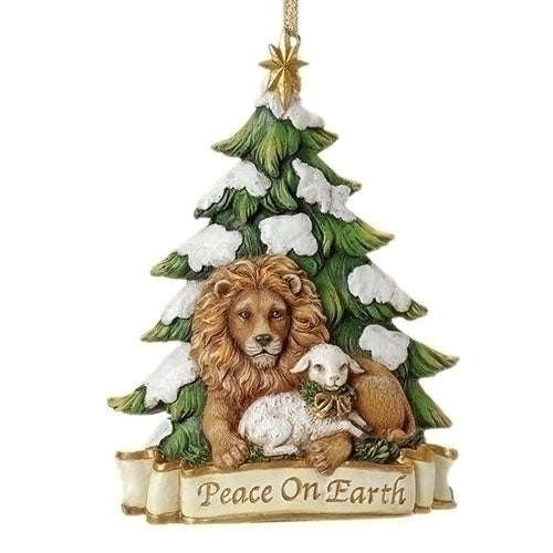 Lion and Lamb Ornament 5.25"