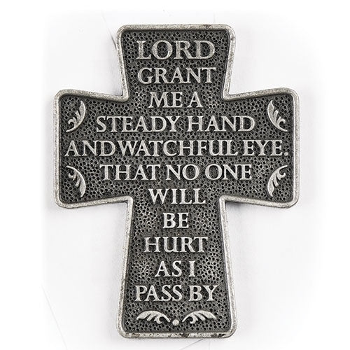Lord Grant Me a Steady Hand and Watchful Eye Visor Clip .75"H