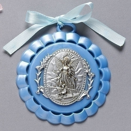 Cradle Medal Blue 4.25"H