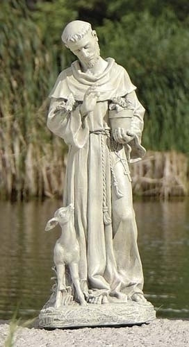 Francis - St. Francis with Fawn Garden Statue 18"H