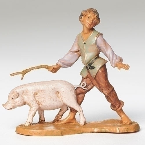 Clement Boy with Pig 5" Scale