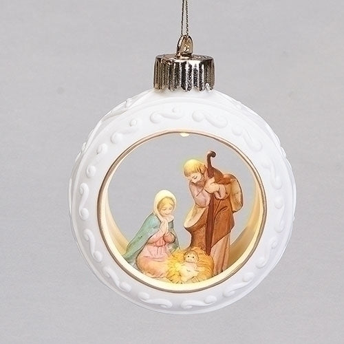 Holy Family Ornament LED 4.75"H