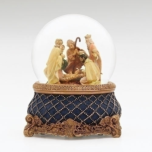 Nativity Musical Globe 6.75"H