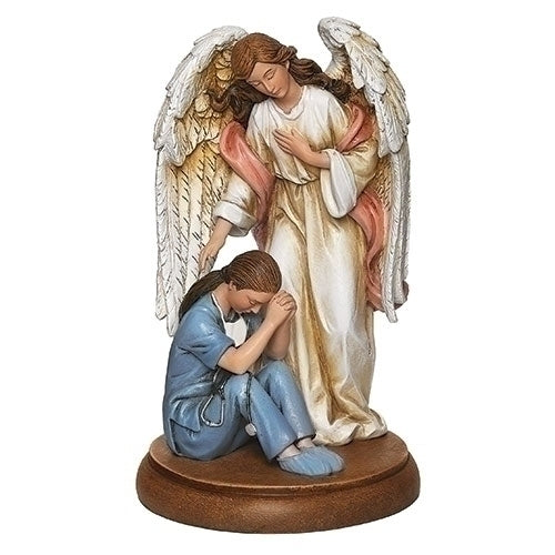 Guardian Angel with Female Healthcare Worker Figure 7.25"H