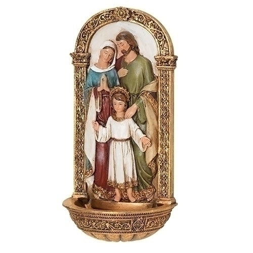 Holy Family Holy Water Font 7.75"H