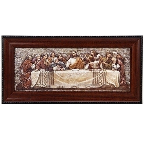 Last Supper Plaque with Frame 7"H