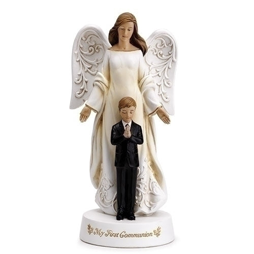 Angel with Boy Communion Figure 7.75"H