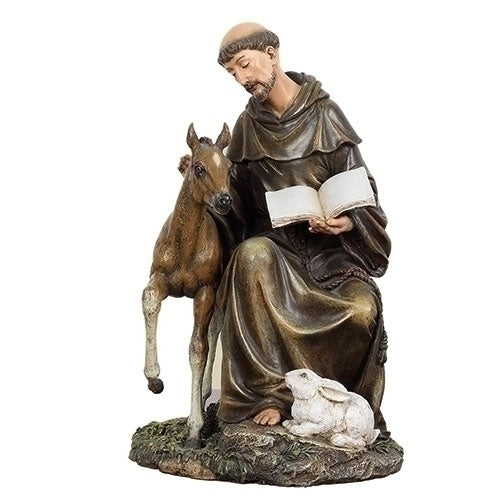 Francis - St. Francis with Horse Statue 8.5"H
