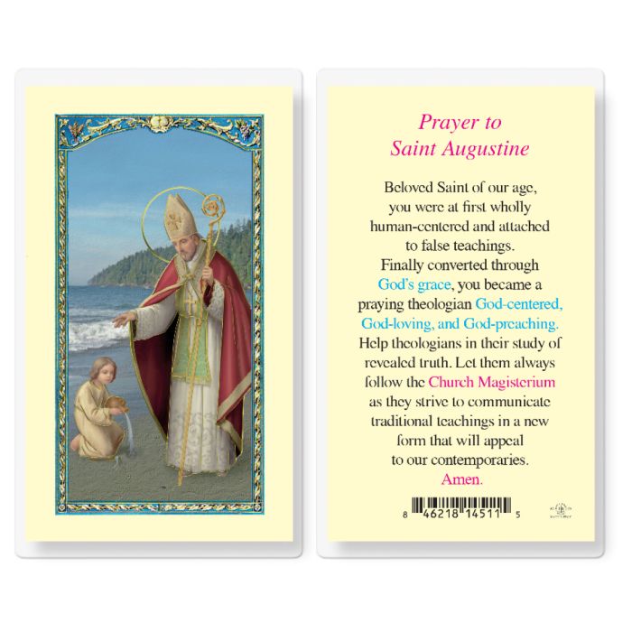 Augustine - Saint Augustine Holy Card