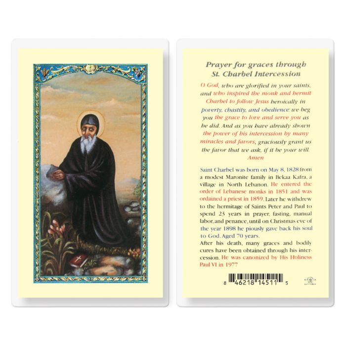 Charbel - Saint Charbel Holy Card
