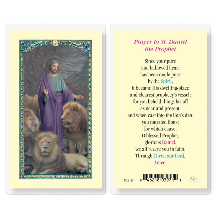 Daniel - Saint Daniel Holy Card