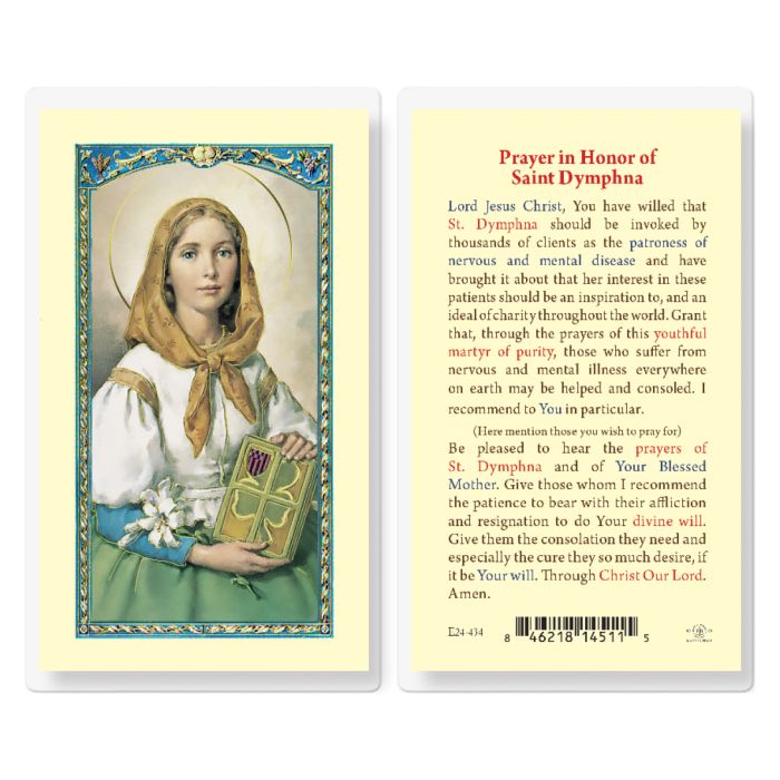 Dymphna - Saint Dymphna Holy Card