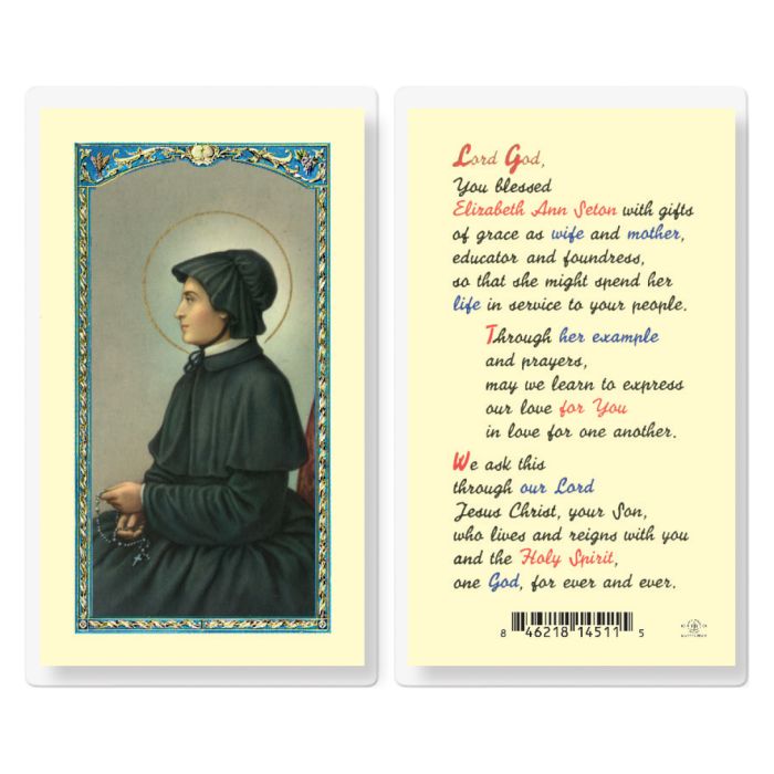Elizabeth - Saint Elizabeth Ann Seton Holy Card