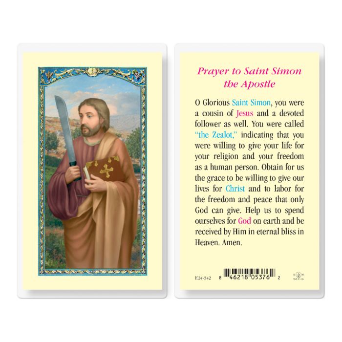 Simon - Saint Simon Holy Card