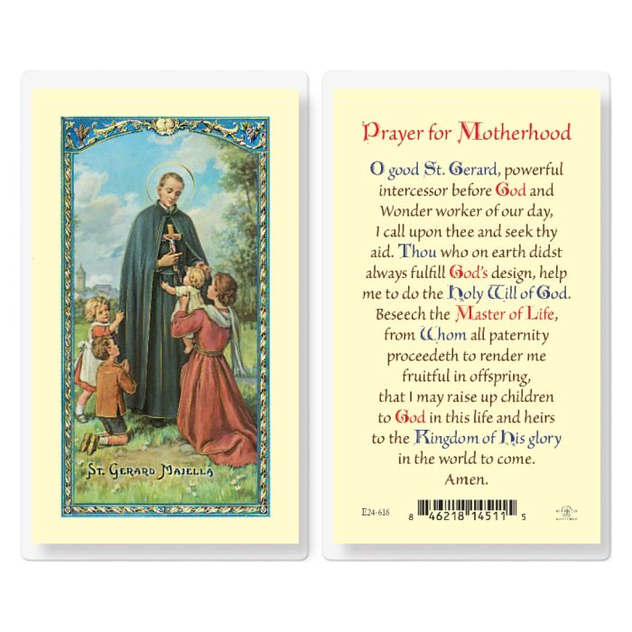 Gerard - Saint Gerard Motherhood Prayer Holy Card