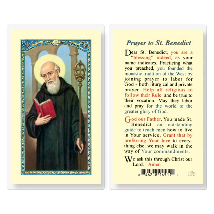 Benedict - Saint Benedict Holy Card