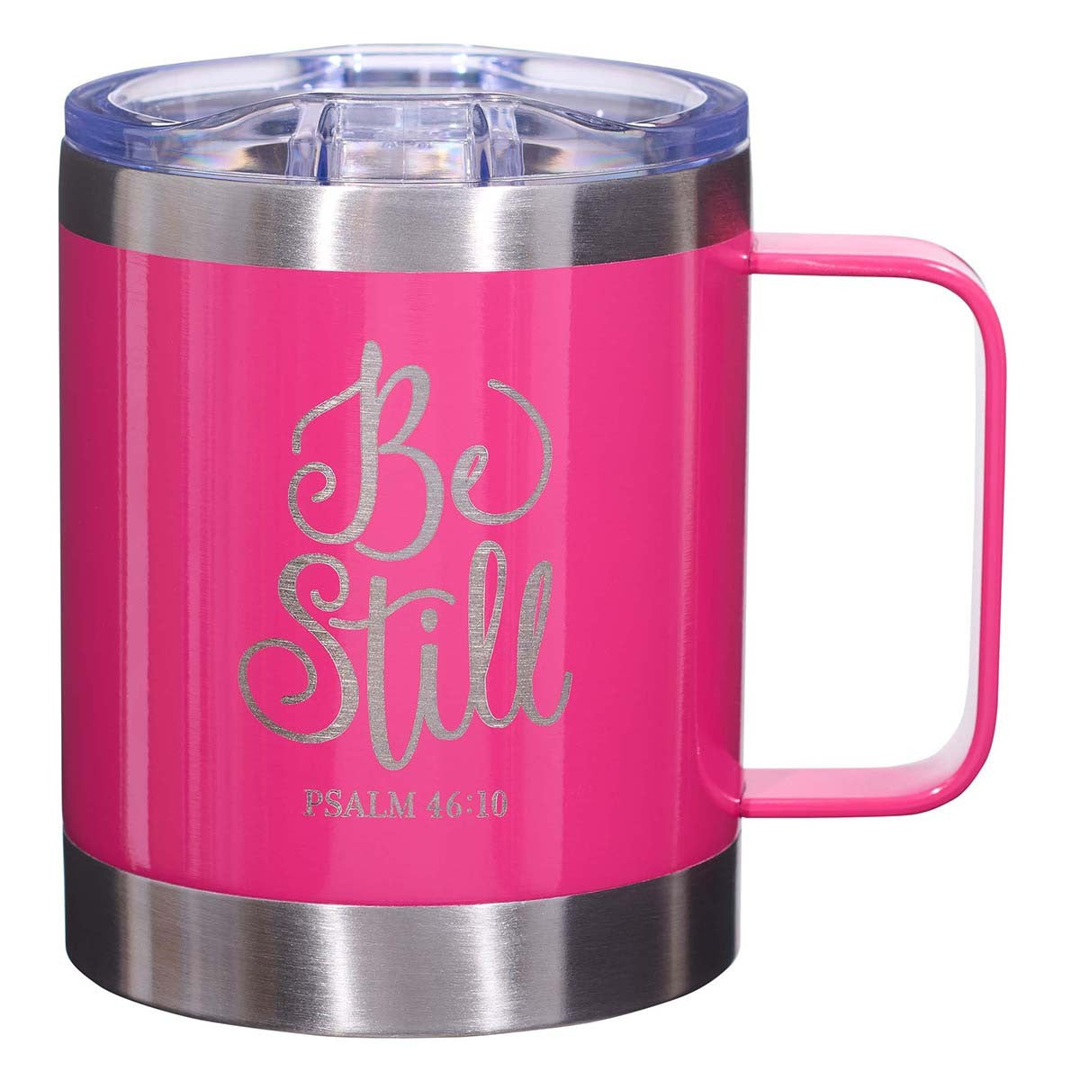 Be Still Pink Camp-style Stainless Steel Mug - Psalm 46:10 – Reger's Church  Supplies & Religious Gifts