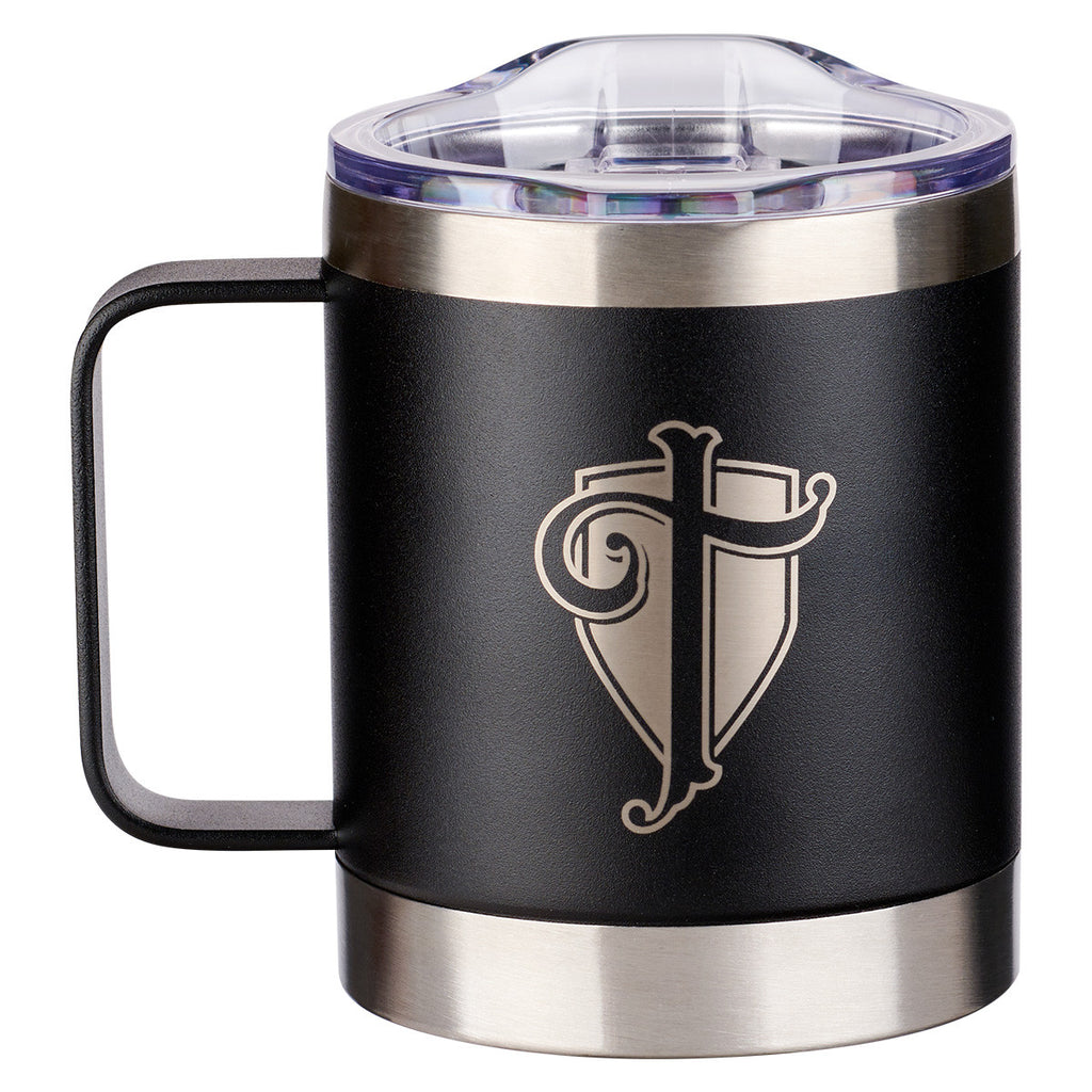 Trust in the LORD Black Camp-style Stainless Steel Mug - Proverbs 3:5